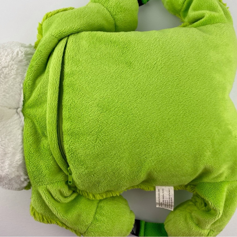Wildkin Luggables frog backpack plush, 15" wearable stuffed frog with pocket - Picture 5 of 10